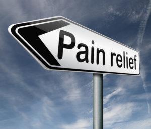 pain relief road sign